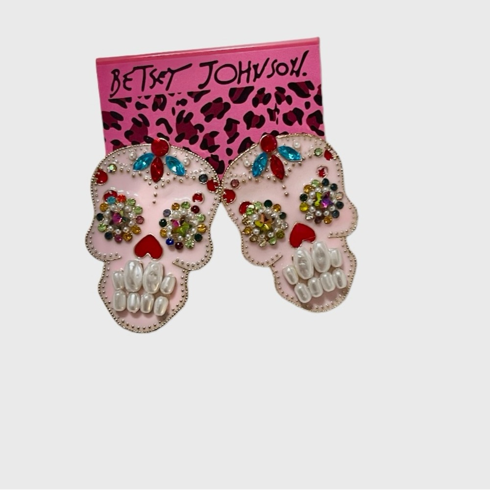 Betsey Johnson Sugar skull Earrings